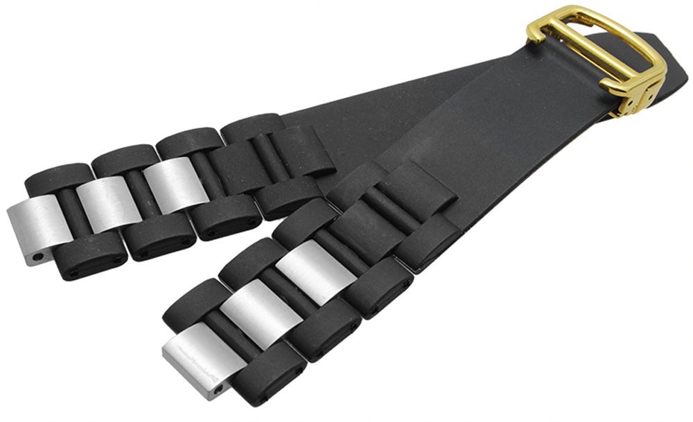 Richie Strap, Cinturino di ricambio in gomma da 20 mm con fibbia, adatto per orologi Cartier 21 Chronoscaph e Autoscaph