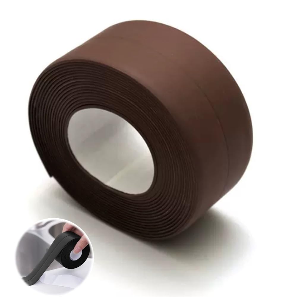 YUEKOPOU Self Adhesive Waterproof PVC Caulking Tape, 3 Rolls, 1.5in x 10.5ft, Multicolor
