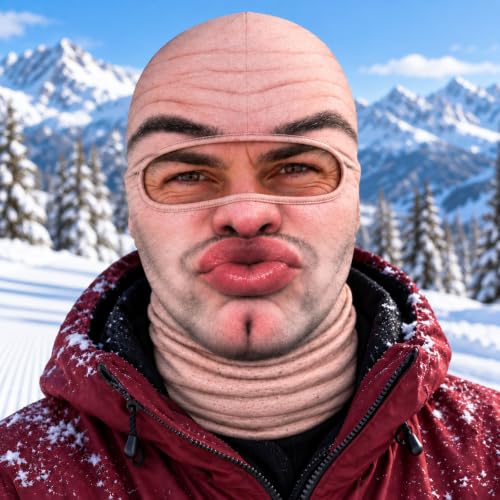 Funny Realistic Face Ski Mask,Old F*cker Man Winter Face Mask - image 3