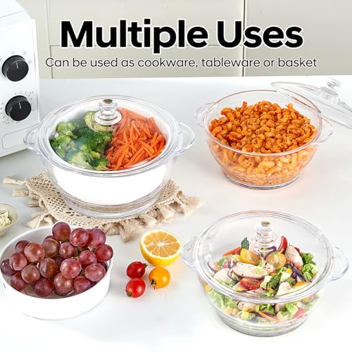 EliteVibe Glass Microwave Steamer for Vegetables Fish Food Cooker Microwave Vegetable Steamer With Lid and Steaming Basket for Convenient Quick Healthy Cooking (2.5L) - Image 5