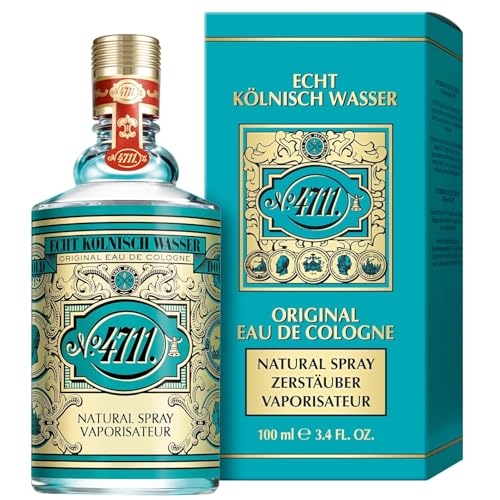 4711 Agua de colonia real | Eau de Colonia 100 ml Natural Spray – Fragancia clásica en frasco icónico – unisex – beneficioso para cuerpo, mente y alma