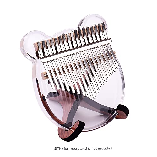 oneyuan Piano Kalimba de 17 teclas Material acrílico transparente com bolsa de transporte Adesivos d
