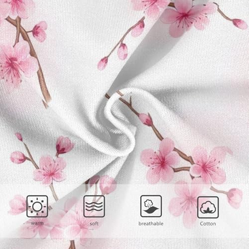 Girl Panties, Cherry Blossom Flowers Toddler Girl Panties, Girls Underwear Cotton, 2T–8 Years3