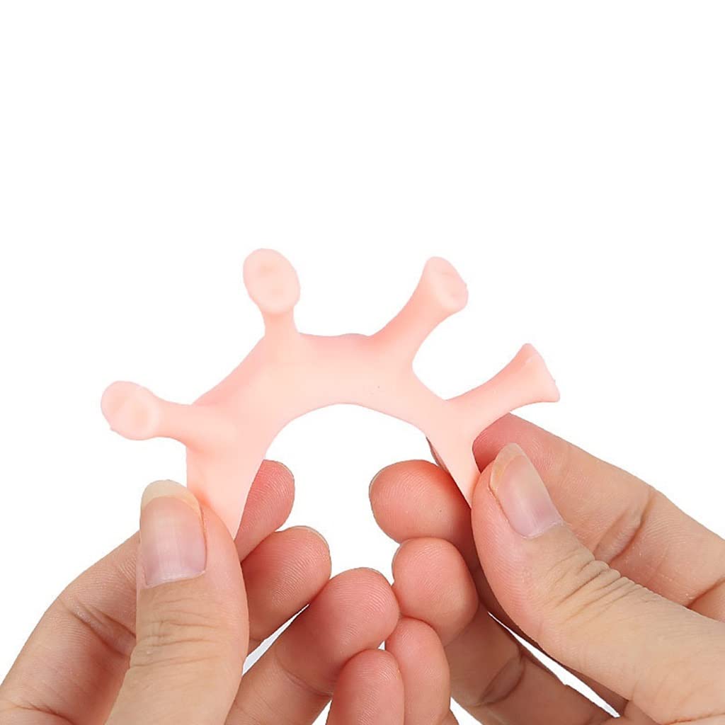Separador de dedos de gel, separadores de cuatro agujeros para dedos de los pies curvados, dedos superpuestos, ampollas, alivio del dolor por fricción de silicona apretando evitando el separador