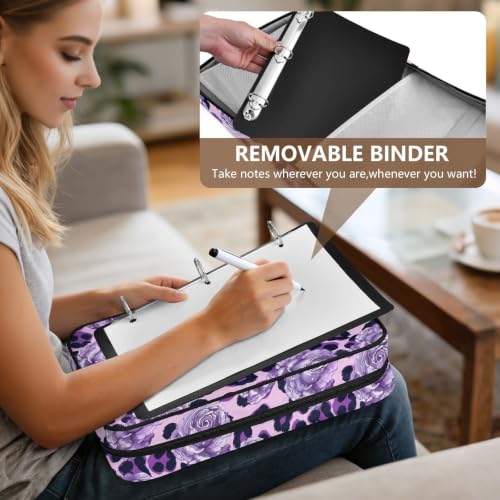 Sac de classement extensible 3 anneaux violet avec 6 onglets pour 500 feuilles - 5