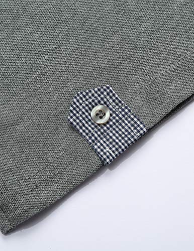 Image of GHYUGR Men's Polo Shirts Short Sleeve Slim Fit Polo Casual Plaid Splice T-Shirts