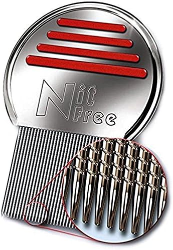 Nit Free Terminator Lice Comb, Professional Stainless Steel Louse and Nit Comb for Head Lice Treatment, Removes Nits