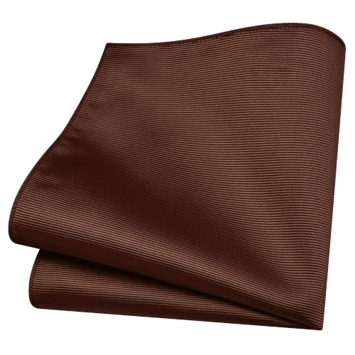 Image of Branduce 3.15 inch(8cm) Solid Formal Tie and Pocket Square Plain Necktie Lapel Pin and Tie Clip Set for Men