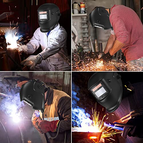 NDUUN Welding True Color Helmet Auto Darkening Hood with Adjustable Shade Range 4/9-13 for TIG MIG ARC Welder Mask