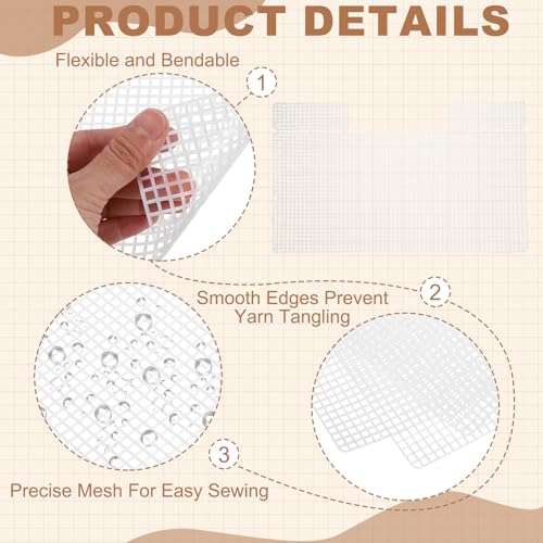 Malla de plástico para tejer bolsos de ganchillo y proyectos DIY en casa 4