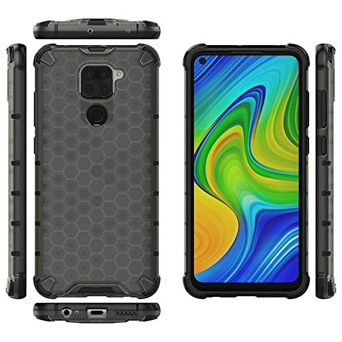 Image of Glasgow | for Mi Redmi Note 9 Honeycomb Pattern Back Case Cover for Mi Redmi Note 9 - Black