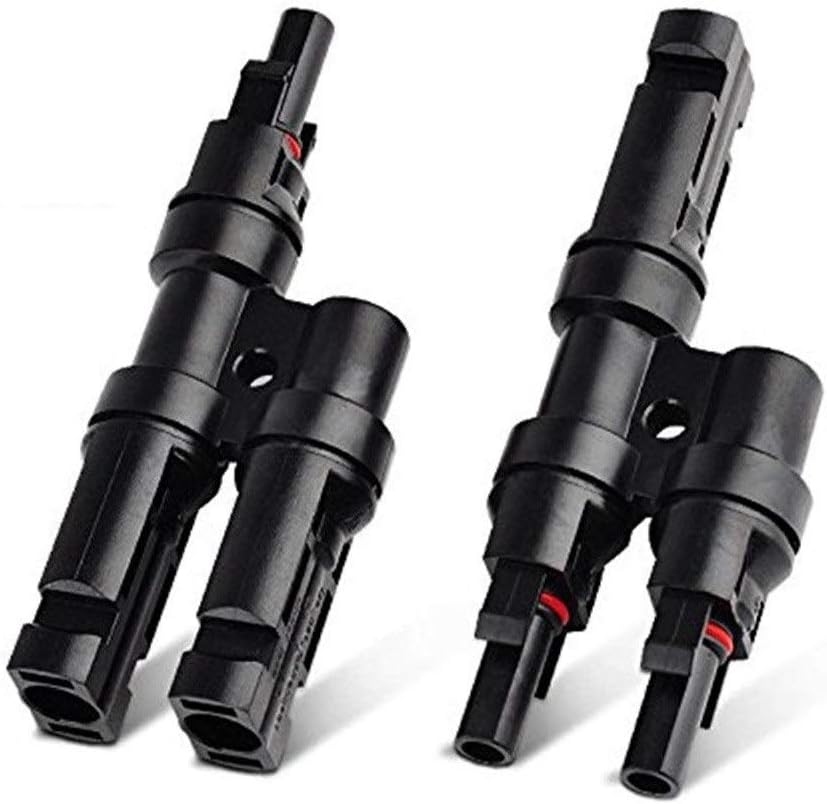 Branch Connectors Solar Connectors Y Connector in Pair MMF+FFM for Parallel Connection Between Solar Panels … (5 Pairs)