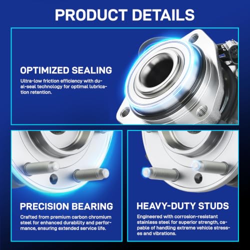 Image of BDELI 513188 2 Front Wheel Bearing Hub for Chevy Trailblazer 2002-2009 EXT