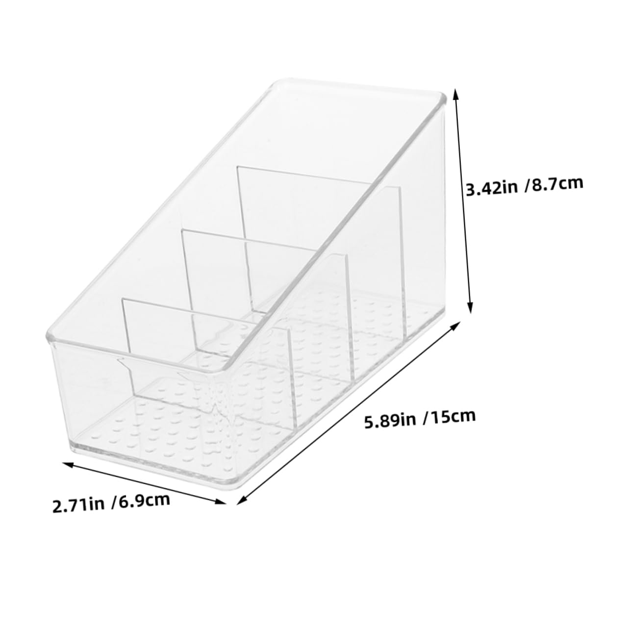 BESTYASH 2Pcs Transparent Compartment Tea Bag Organizer Compact Kitchen Storage for Tea and Sugar Packets Space Saving Design Stylish and Portable Tea Packet Holder