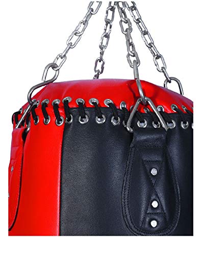Image of Invincible Pro Gear Leather Boxing Bag (Red Black, 100 cms. x 35 cms. 25 KGS)