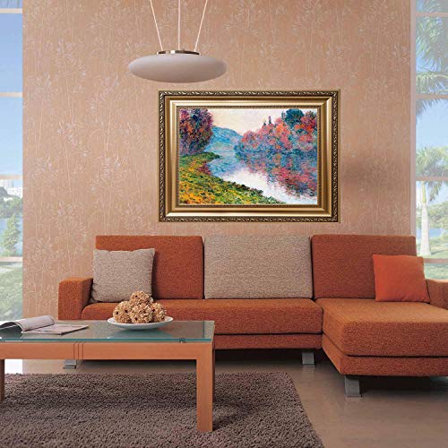 Zenda Claude Monet Art Reproduction Monet Water Lilies Paintings Giclee Canvas Prints Bank Of Seine Wall Art For Home Decoration Framed Ready To Hang #TOP4