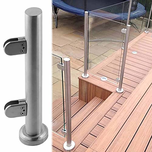Poteau de garde-corps en verre pour sécuriser une rampe d'escalier sans percer le vitrage