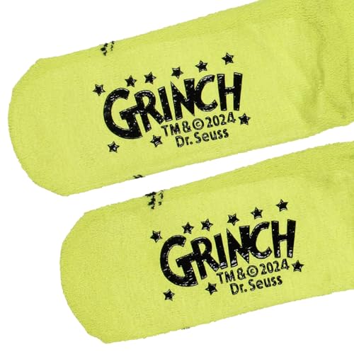 Image of The Grinch Slipper Socks Matching Family Character Fuzzy Holiday Gripper Socks