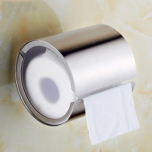 LUO Estante de Papel higiénico Inodoro de Acero Inoxidable 304 Inodoro Cilindro Creativo Toallero de Papel/Rollo de Papel Sujetador de Papel higiénico/Bandeja de Papel higiénico/tisú