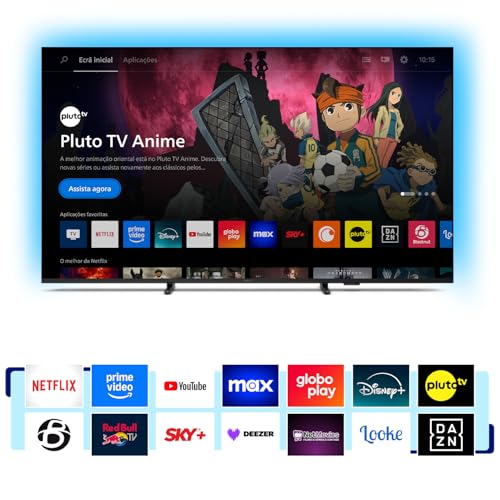 PHILIPS, Smart TV Ambilight 75″ 4K, 75PUG8100/78, Comando de Voz, HDR10+/Dolby Atmos, VRR/ALLM, Bluetooth
