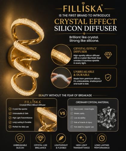 Image of FILLISKA Luxurious LED Wall Lamp for Home with Adjustable Colour Changing Function (1 Year Warranty)(French Gold-1201)