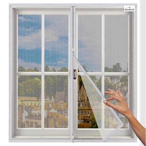 Image of Woodluck Zipper Mosquito Net for Window | Size 130x270 CM | Color-White