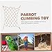 CIYODO Bird Climbing Net Parrot Hanging Toy for Pets for Lovebirds Cockatiels and Finches Flexible Design Hook