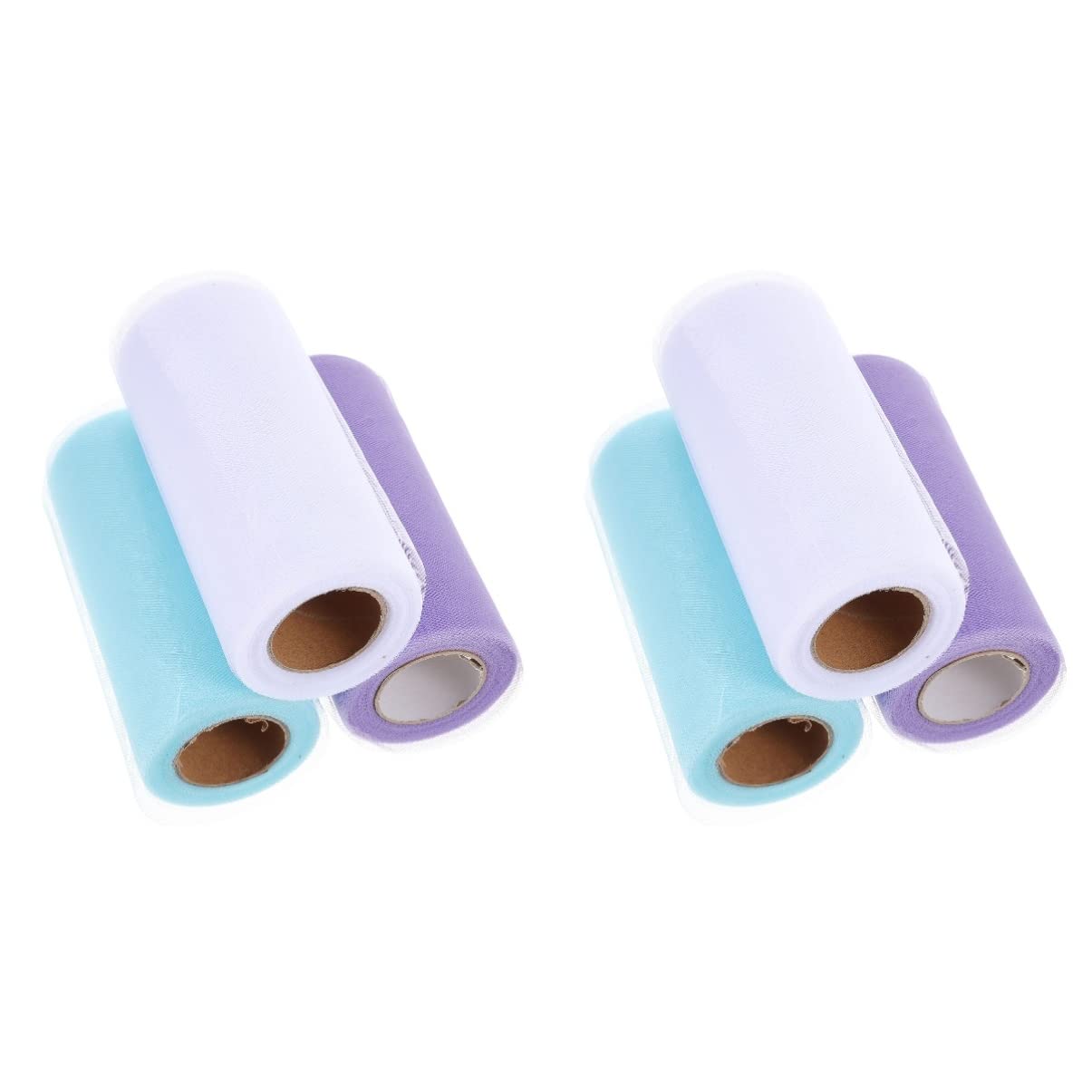 Lot de 2 Rouleaux de Tulle Élégants pour Décoration de Mariage Fait Main 3 Rouleaux