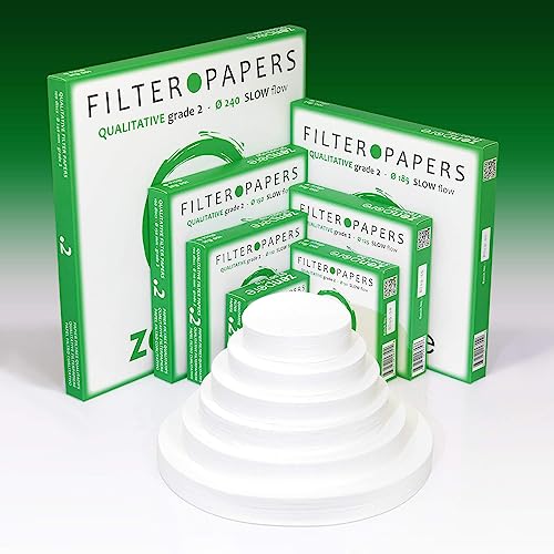 Image of Filter Paper 7 cm Lab Qualitative Filter Paper for Chemistry, Standard Qualitative Grade 2 - ZENPORE Slow Flow 70 mm (Set of 3 x 100 Discs)
