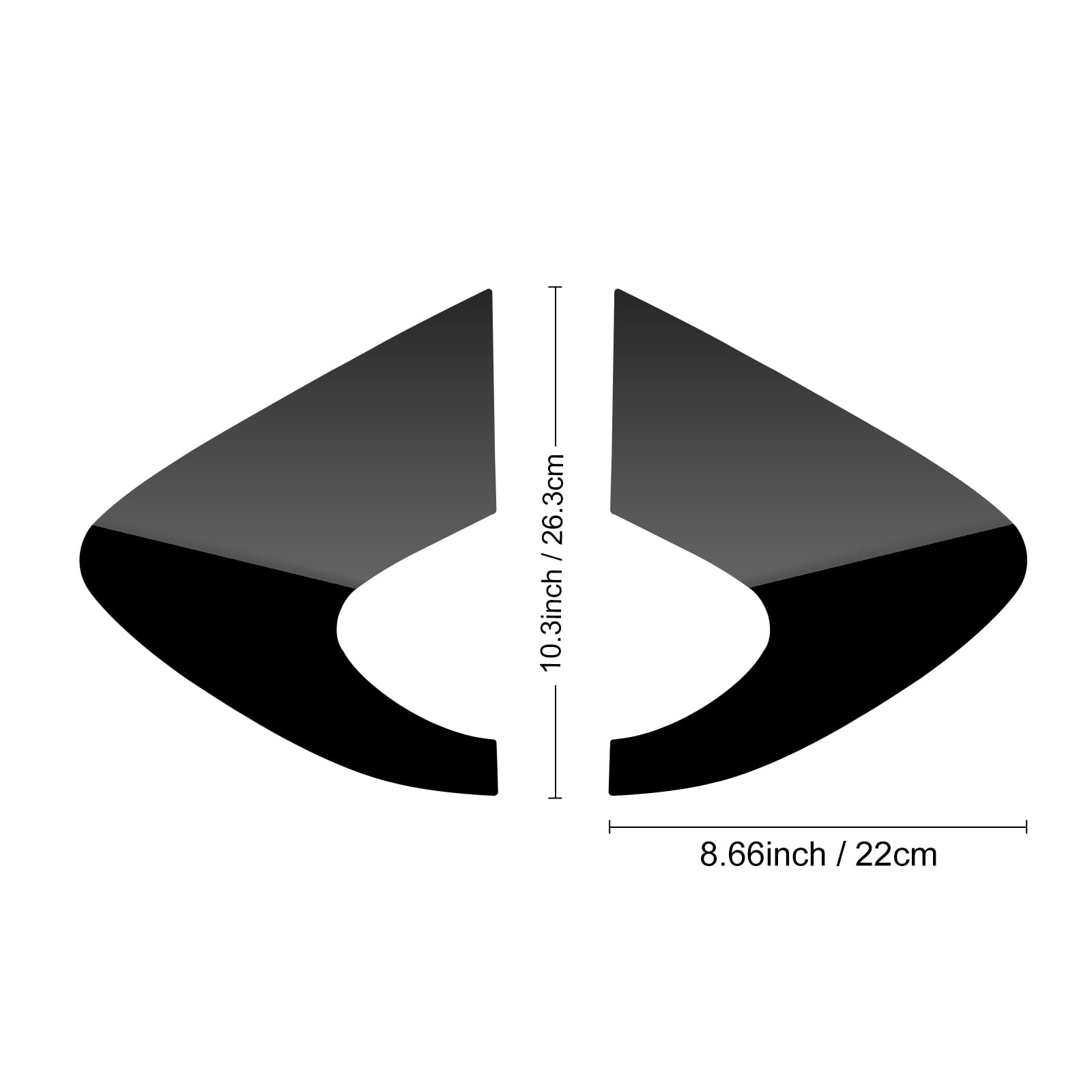 KUNGKIC Para Seat Leon 2005-2012 Coche Ventana Trasera Triangular Pegatina Exterior Decorativa Accesorios Regalo, ABS (Negro)