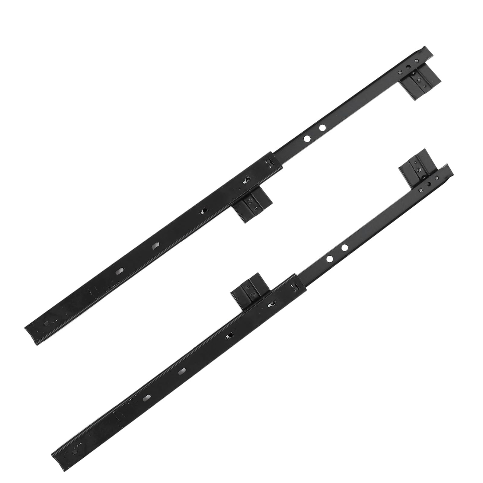 Jvnalwnkv One Color Cabinet Drawer Slide Rail，Stainless Steel Rail,Keyboard Rails And For Office Desk 14-Inch Black Metal Tray Slides