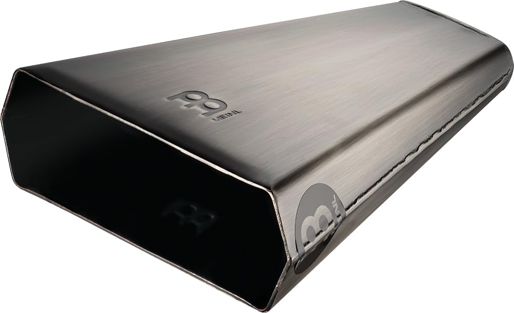 Meinl Percussion Handheld Cowbell Instrument - Großes Aufschlagidiophon - Länge 7,75 Zoll - Stahl, Silber (STB785H)