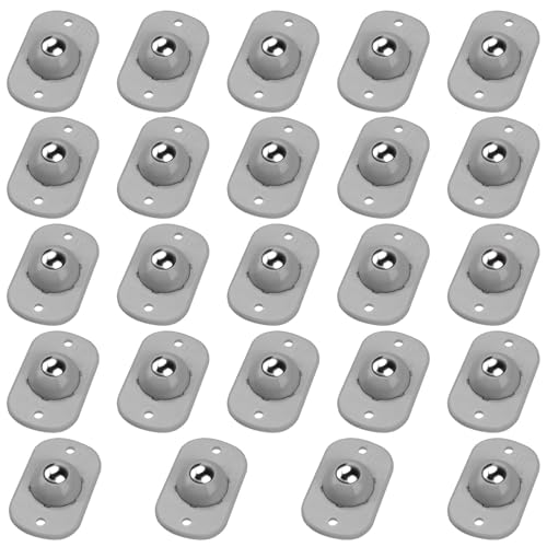 Image of TRVL FIELDER Self Adhesive Caster Wheels, Rollers for Kitchen Appliances, 360 Swivel Mini Universal Wheel Roller Casters, Sticky Pulley for Trash Can, Storage Box, Small Furniture (Gray - 24 Pcs)
