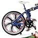 Risopen 1:8 Scale Die-Cast Alloy Mini Mountain Bike Foldable Bicycle Model Toy Finger BMX Toy Desktop Decoration Crafts for Cycling Lovers (Blue)
