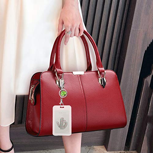 NUOBESTY 10 Pcs Porta-Cartão Transparente para Crachá de Identificação Empresarial Capa para Cartão