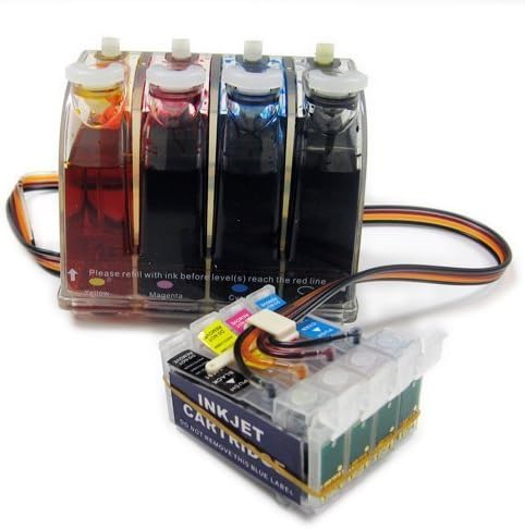 Bulk Continuous Ink System (CIS) for: Epson WorkForce 600, 610 and NX515, NX510 (Related Cartridge # : T069120, T069220, T069320, T069420)