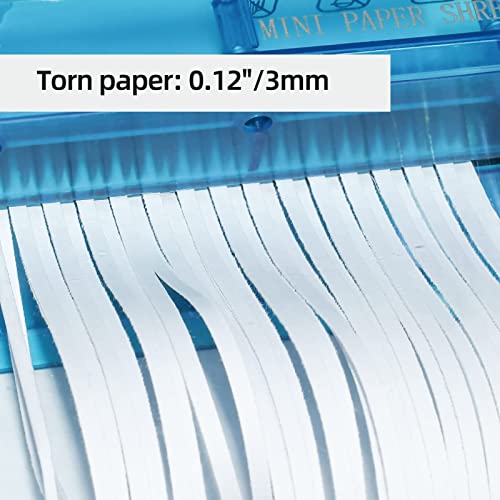 Paper Shredder, Portable Manual Shredder, Manual Shredder Mini Cutter 1.5L Basket, Office School Home Desk Stationery for Banknote Receipt. image 4