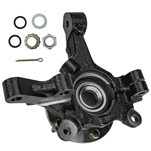 Image of Detroit Axle - Front Right Steering Knuckle for 2007-2012 Dodge Caliber, Passenger Side Steering Knuckle & Wheel Bearing Hub Assembly 2008 2009 2010 2011 Replacement