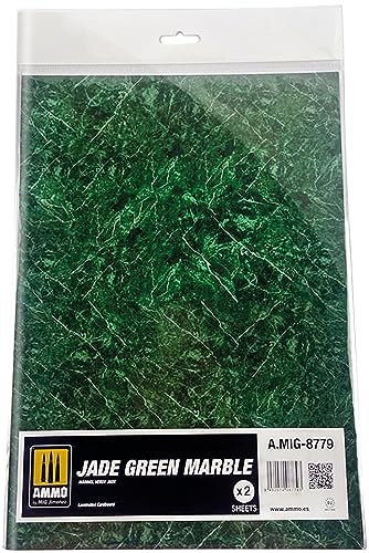 Feuilles de marbre vert jade décor diorama modélisme ferroviaire et socle de figurine