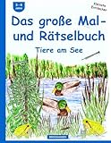 BROCKHAUSEN - Das große Mal- und Rätselbuch: Tiere am See (German Edition)