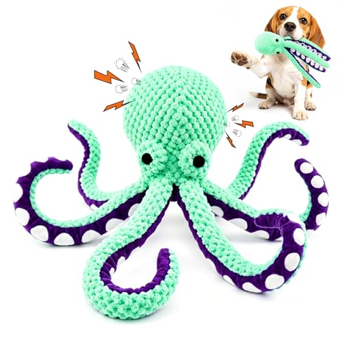 Fuufome Squeaky Plush Dog Toys, Soft Fabric...