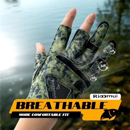 Rioomui 3-Cuts Fishing Gloves Men, Lightweight Breathable Anti-Slip Kayak Gloves Women for Kayaking, Sailing,Paddling,Rowing Enhanced Grip and Comfort - image 6
