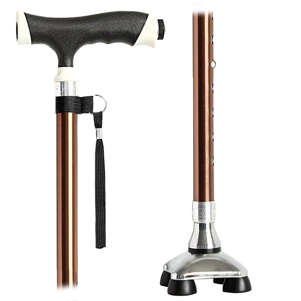 Andadores para Personas Mayores Bastones Bastones con luz LED Muletas de Mango ergonómico 10 Niveles de Altura Ajustable para Hombres o Mujeres Discapacitados y Ancianos Bastón de Movilidad Andador