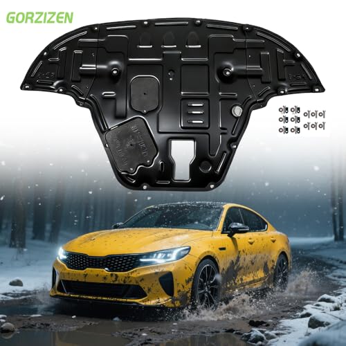 Image of Engine Splash Shield Fit for KIA K5 2021 2022 2023 2024 2025 Engine Case Guard Under Engine Cover Compatible with K5 2021-2024 Front Engine Guard Mud Flaps Including Screw Hardware