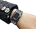 Gets Unisex Binary Watch Unique Led Illuminator Wrist Watches Creative Stainless Steel Sports Watch (Black-7.8 inch,7.8 inch)