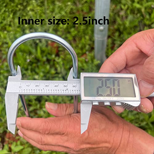 10Inch Trampoline Stakes Heavy Duty Anchors Trampoline Parts U Type 8Pcs Ground Anchors High Wind Safety Stakes Galvanized Steel Wind Stakes For Trampoline Camping Tent Garden (10Inch Silver) #TOP3