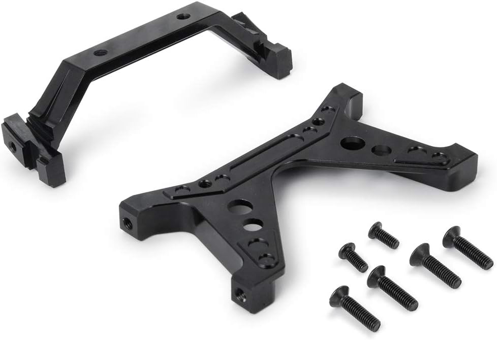 RC Crawler Car Aluminum Front Rear Chassis Brace Mount Frame Rail Brace Bracket for 1/10 Axial SCX10 II 90046 90047 SCX10 Upgrades Parts Accessories