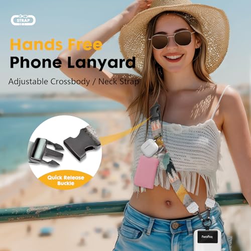 Image of Icycay Phone Lanyard Crossbody Strap Neck Adjustable Teacher Women Mountain | for Cell Phone Case Keys ID Badges, Anti Theft, Multifuctional, Cute Phone Holder, Travel Hiking Essential Accessories, Gifts