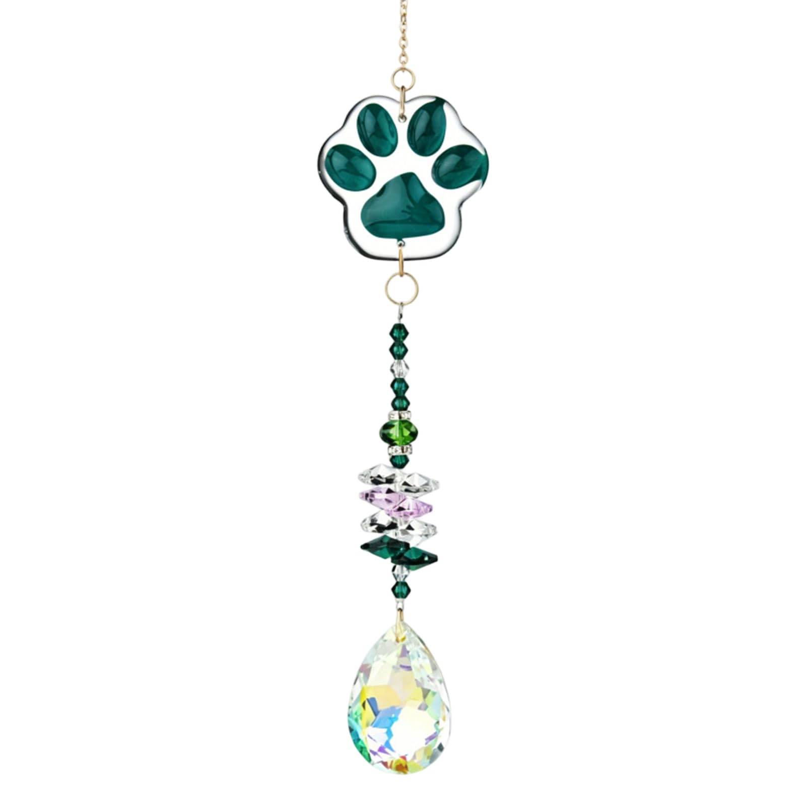 Kaeltsyn Pet Memorial Suncatchers Dog Memorial Gifts, Pet Loss Sympathy, Thoughtful Dogs and Cats Bereavement Remembrance Gifts, Paw Crystal Suncatchers Paw Remembrance