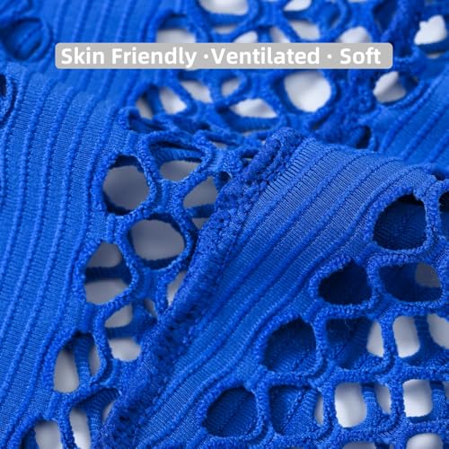 Mens Fishnet Striped Lounge Pants Sexy Mesh See Through Pyjama Pants with Drawstring4